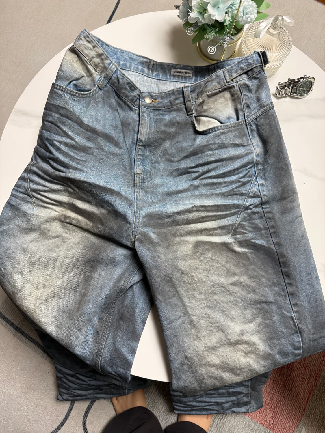 어나더유스 더티 워시드 데님팬츠 (3) 상품이미지2