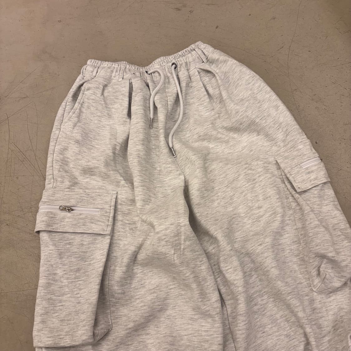 빈티지 멜란지그레이 카고 스트링 트레이닝 팬츠 상품이미지2