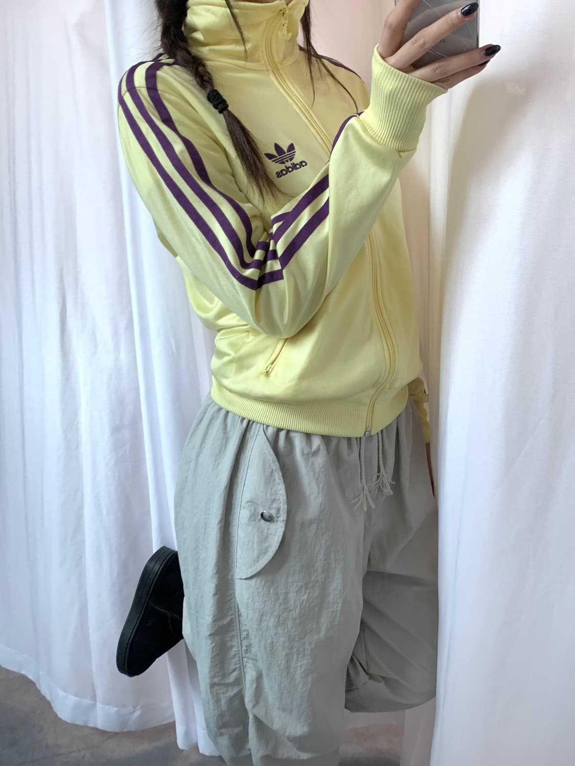 Adidas 아디다스 레몬 옐로우 퍼플 트랙탑 상품이미지10