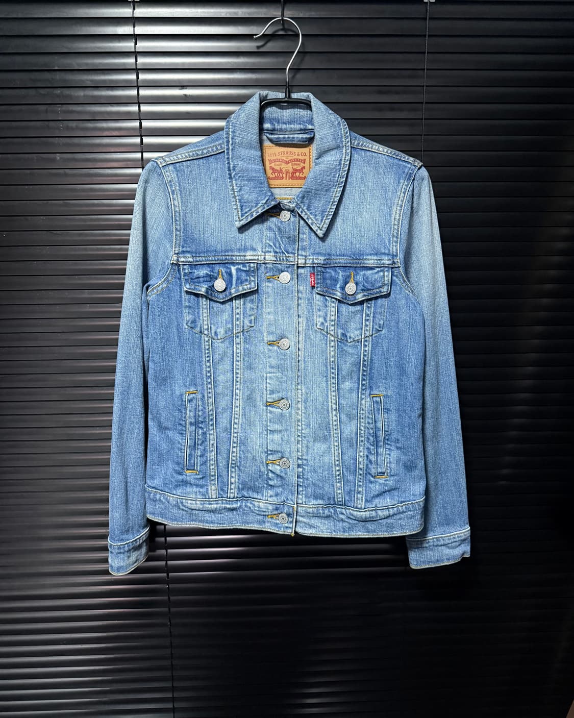 리바이스 연청 데님 워싱 트러커 워크 자켓 청자켓 S 90 여성 여자 상품이미지3