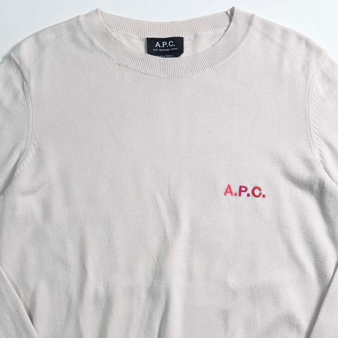 APC 아페쎄 코튼 화이트 니트  상품이미지2