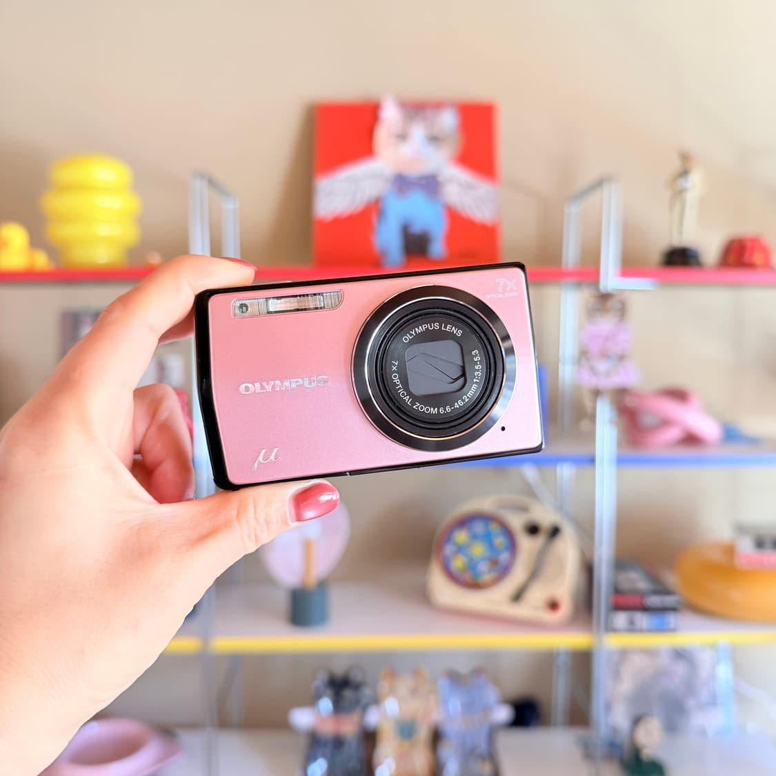 🍓풀박스/미사용🍓올림푸스 뮤7000 딸기우유 핑크 빈티지디카 상품이미지8