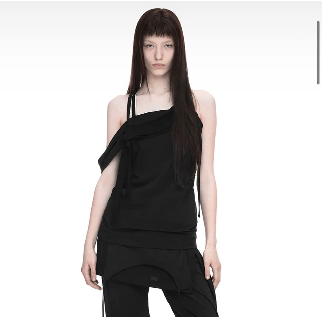 나체 RAWCUT HALTER SLEEVELESS BLACK 상품이미지1