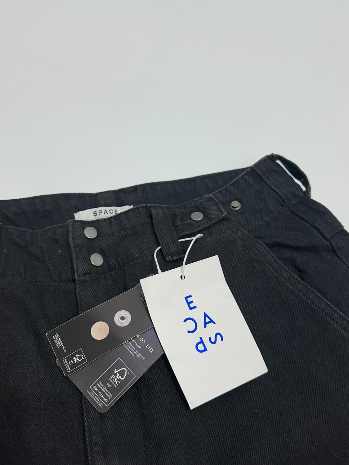 space 빈티지 블랙 워싱 카고팬츠 상품이미지9