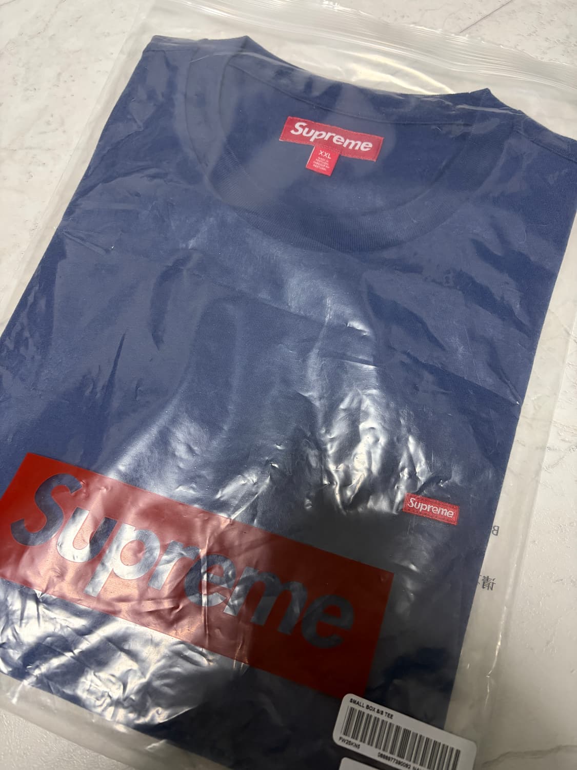 슈프림 스몰 박스 티셔츠 네이비 - 25FW 상품이미지2