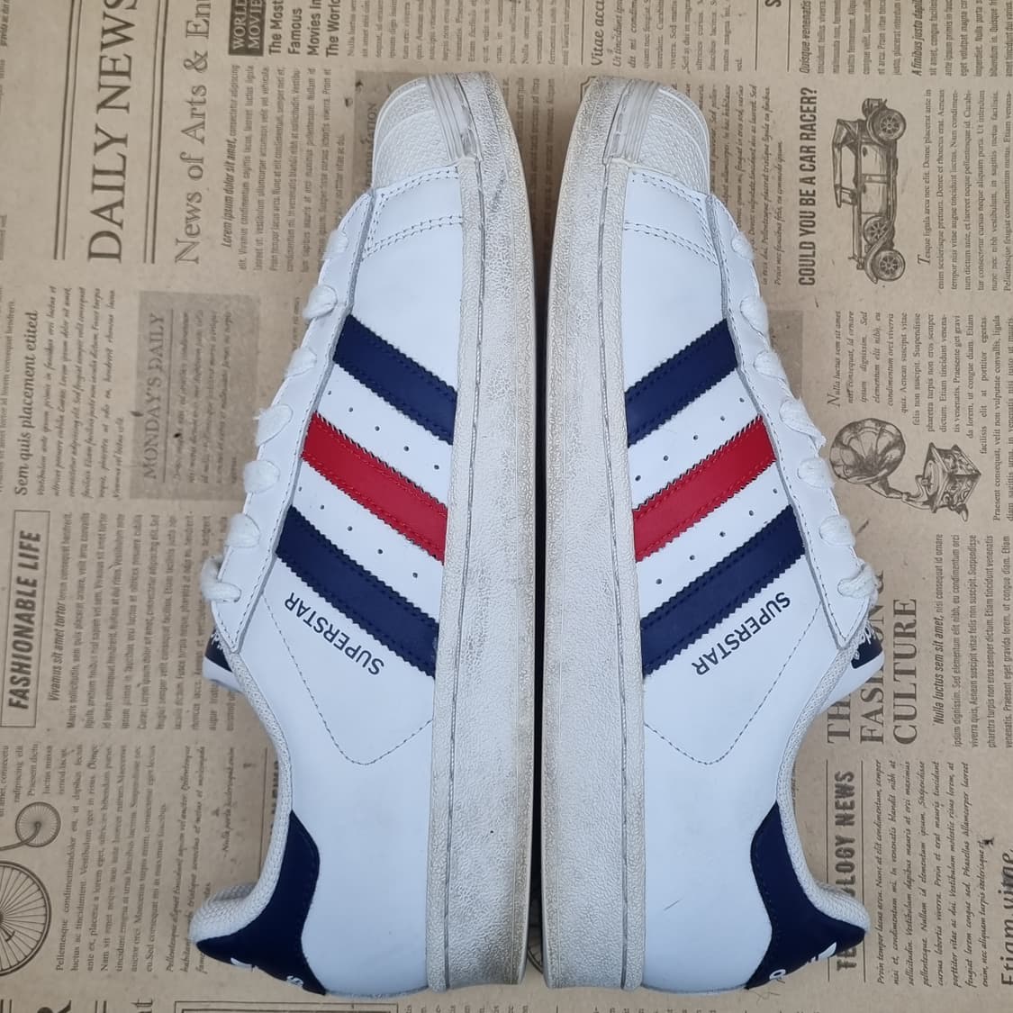 아디다스 슈퍼스타 파운데이션 흰남빨 265 상품이미지5