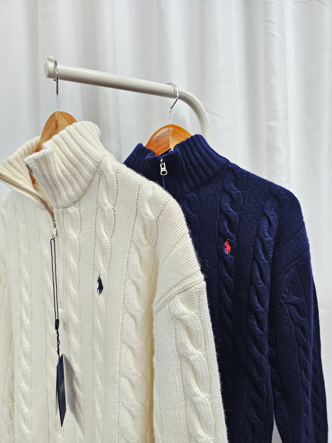 [폴로 여성 니트집업] 상품이미지1