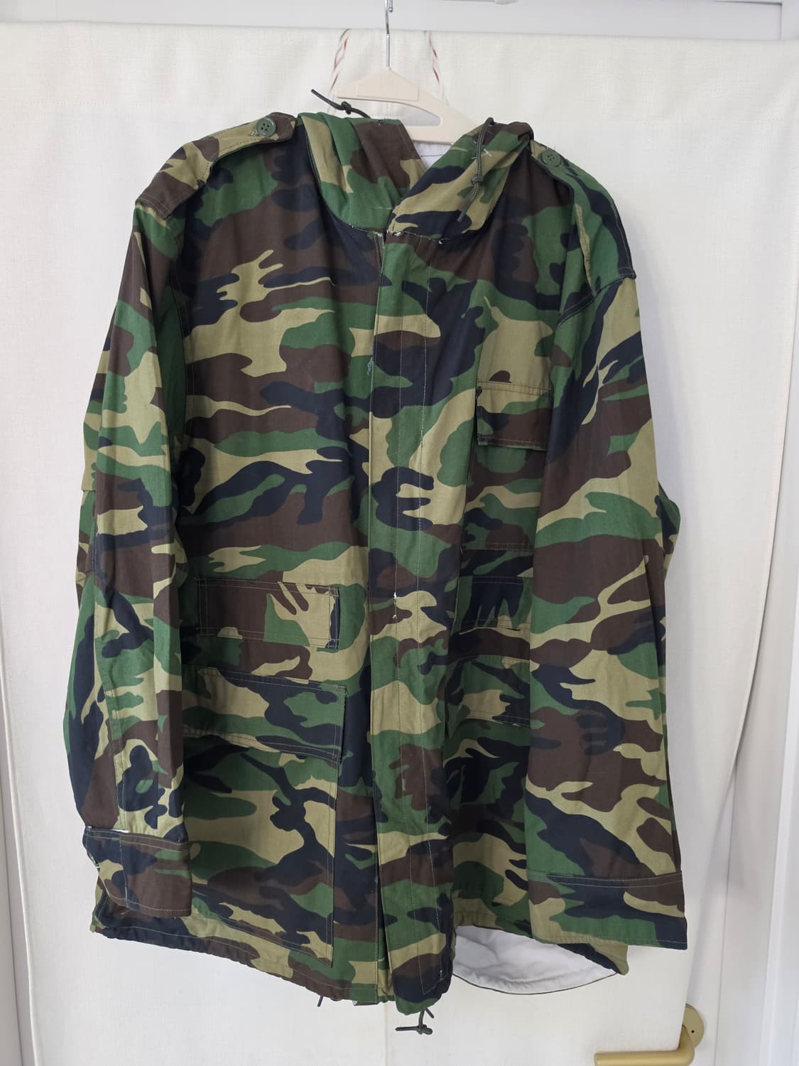 밀리터리 카모 야상 점퍼 후드 자켓_혹한기 파카 외피 상품이미지1