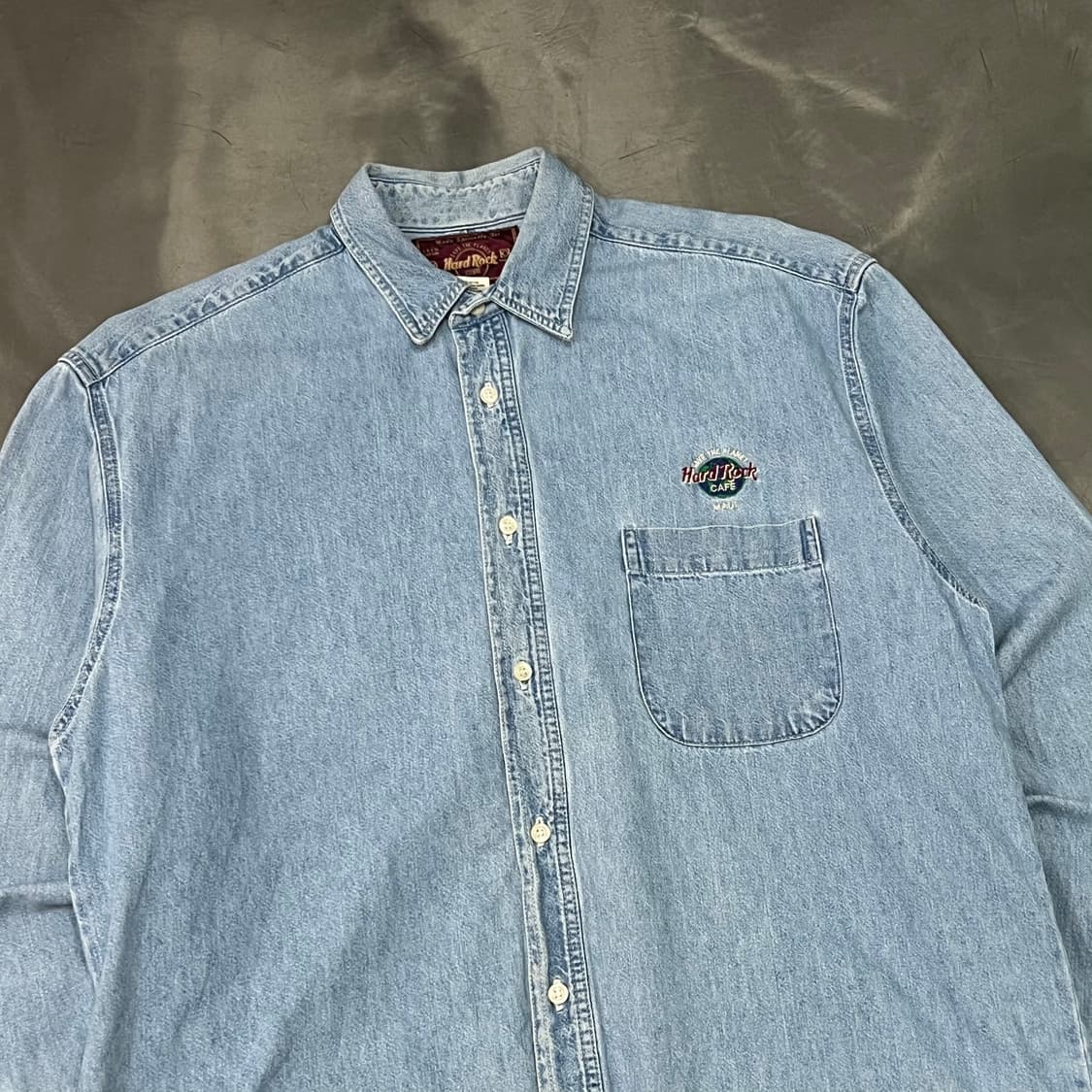  하드락카페 자수 데님 셔츠 y15807 상품이미지3