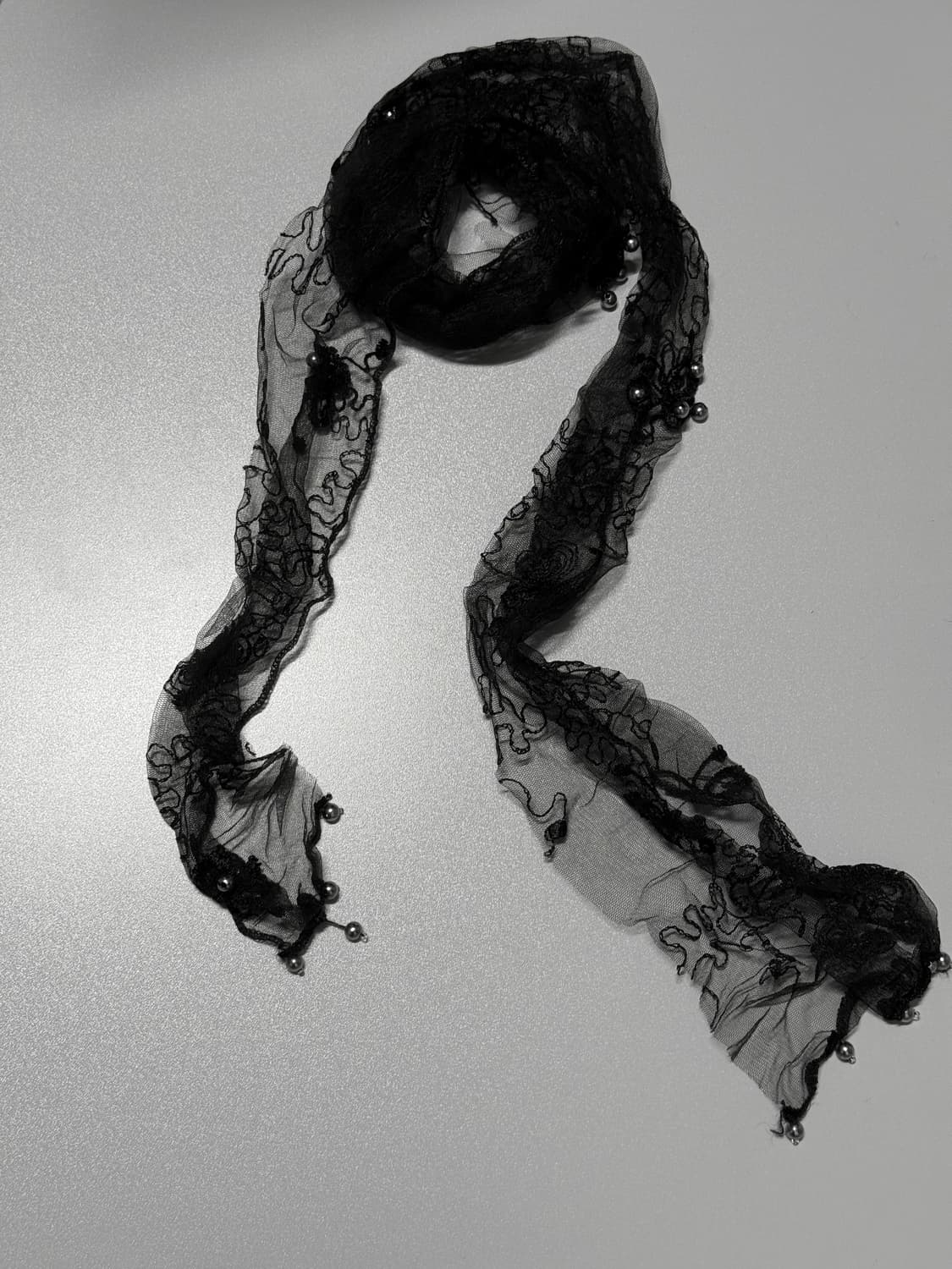 빈티지 오리엔탈 페어리 아카이브 머플러 블랙 파우닝 상품이미지1