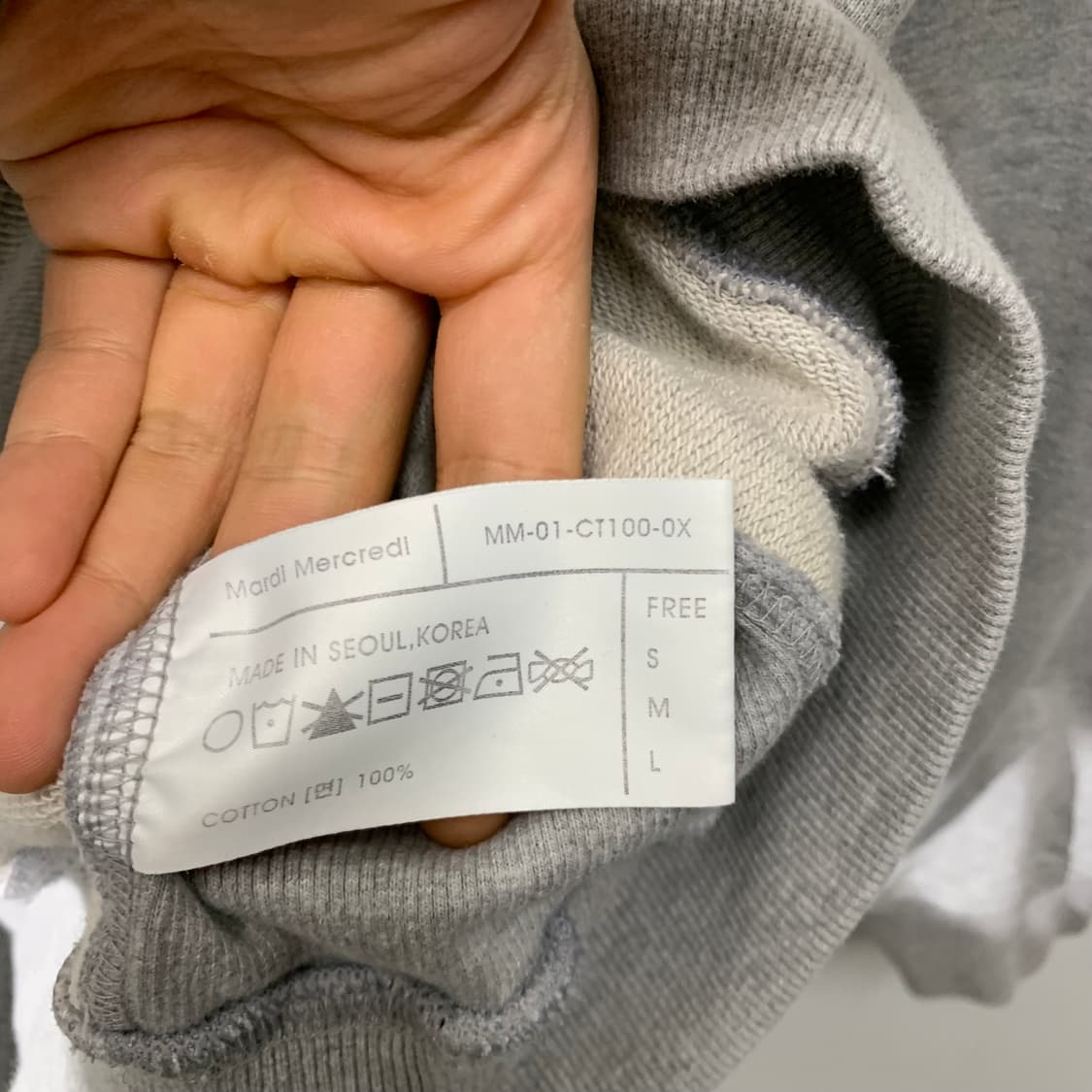 마르디메크르디 맨투맨 그레이 상품이미지4