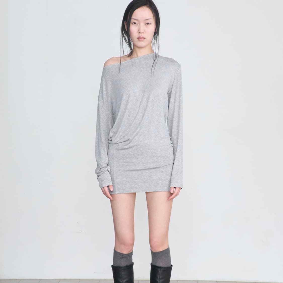 세릭 Basic Tappered Top _ Gray 상품이미지1