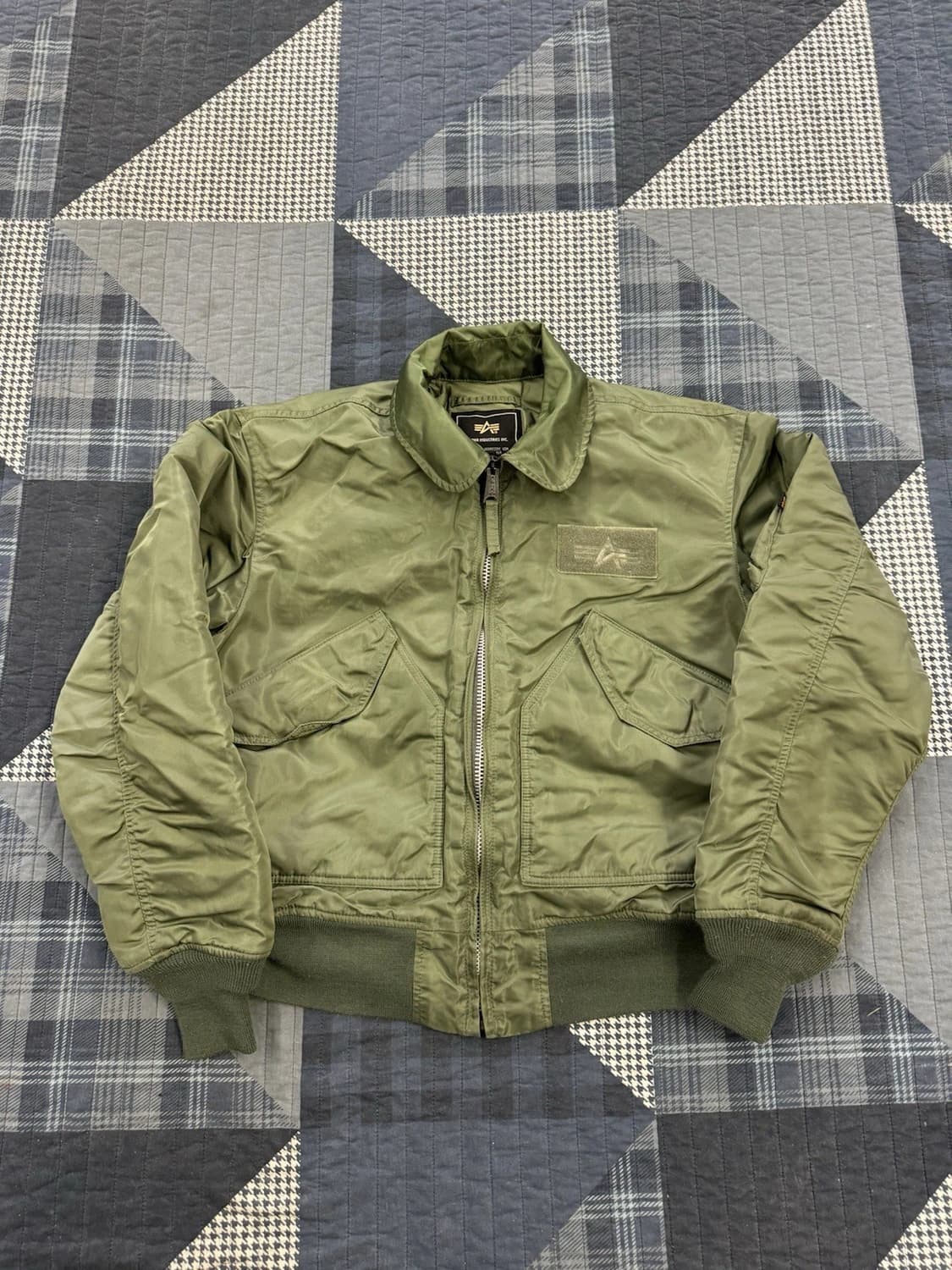 90s 알파 인더스트리 트룹 라인 플라이어스 미 공군 폭격기 비행 재킷 상품이미지1