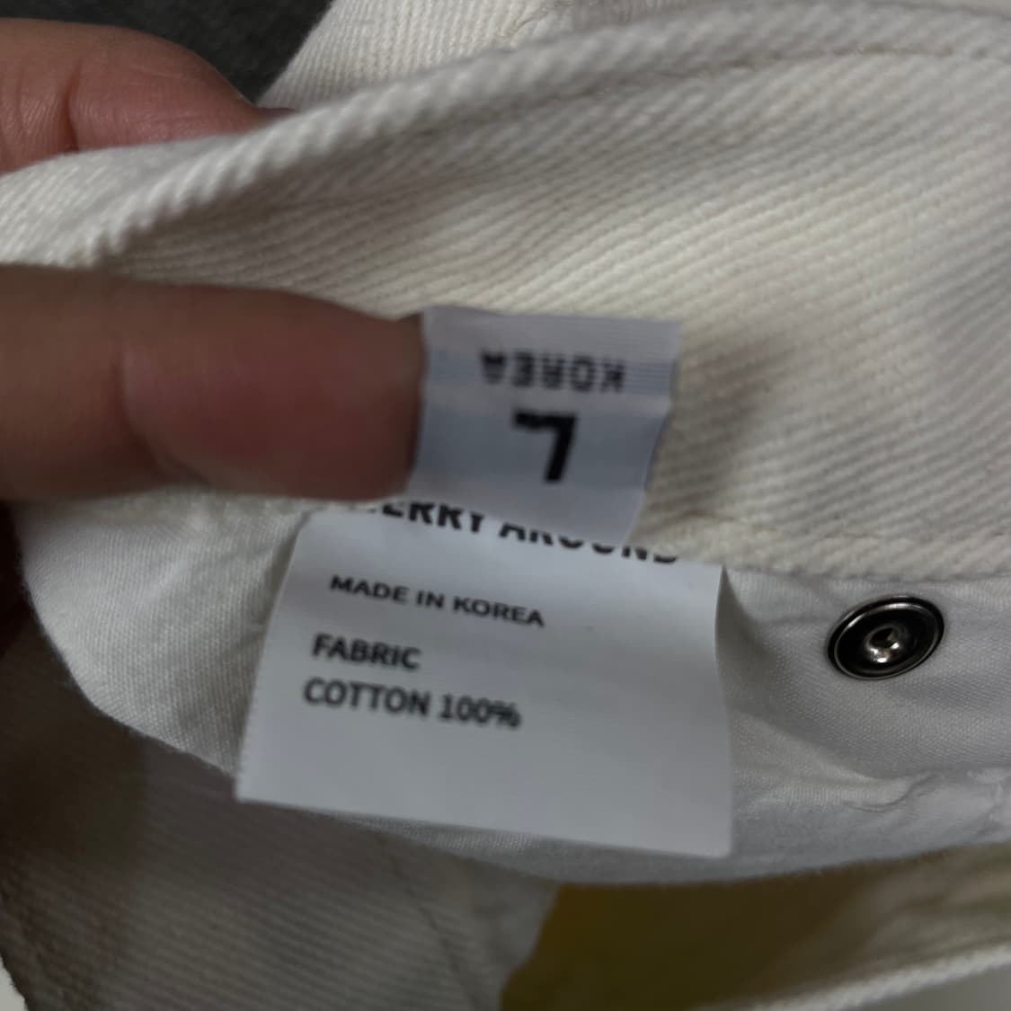 (30) 빈티지 화이트 스티치 데님 팬츠 L 상품이미지5