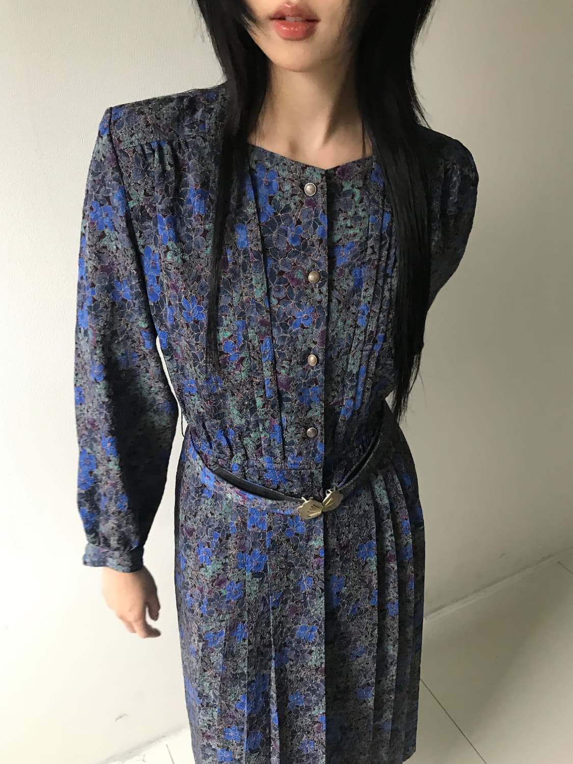 Square neck belted dress 상품이미지7