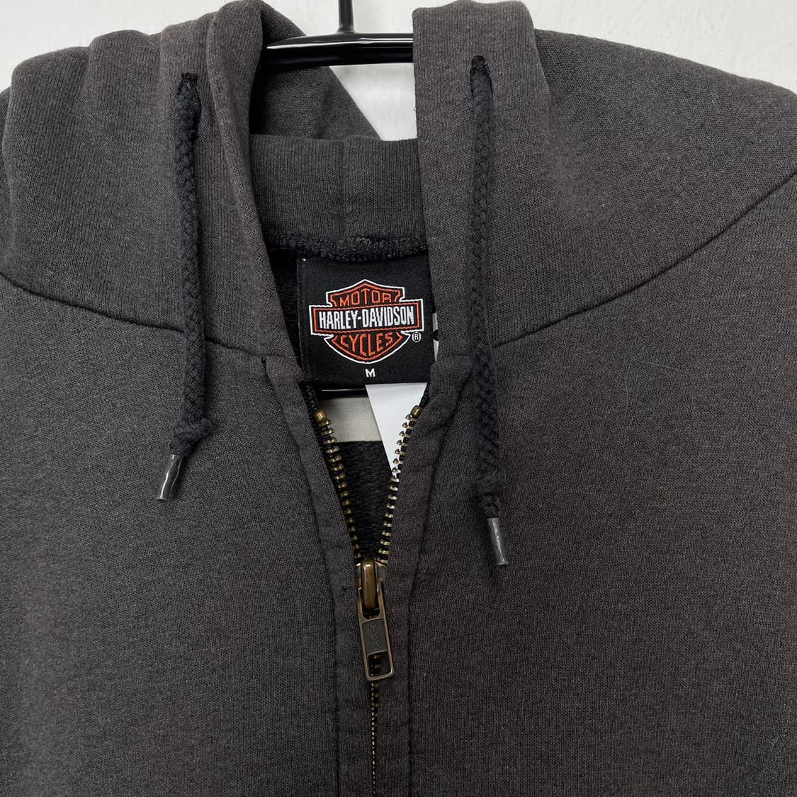 할리데이비슨 차콜그레이 빈티지 프린팅 후드집업 M 상품이미지2
