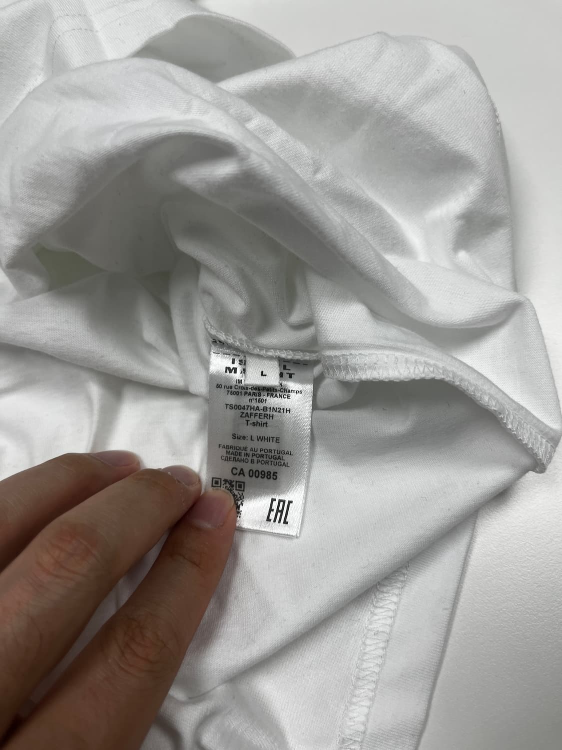 이자벨마랑 Marant 로고 반팔 티셔츠 화이트 L / 택달린 새상품 상품이미지5