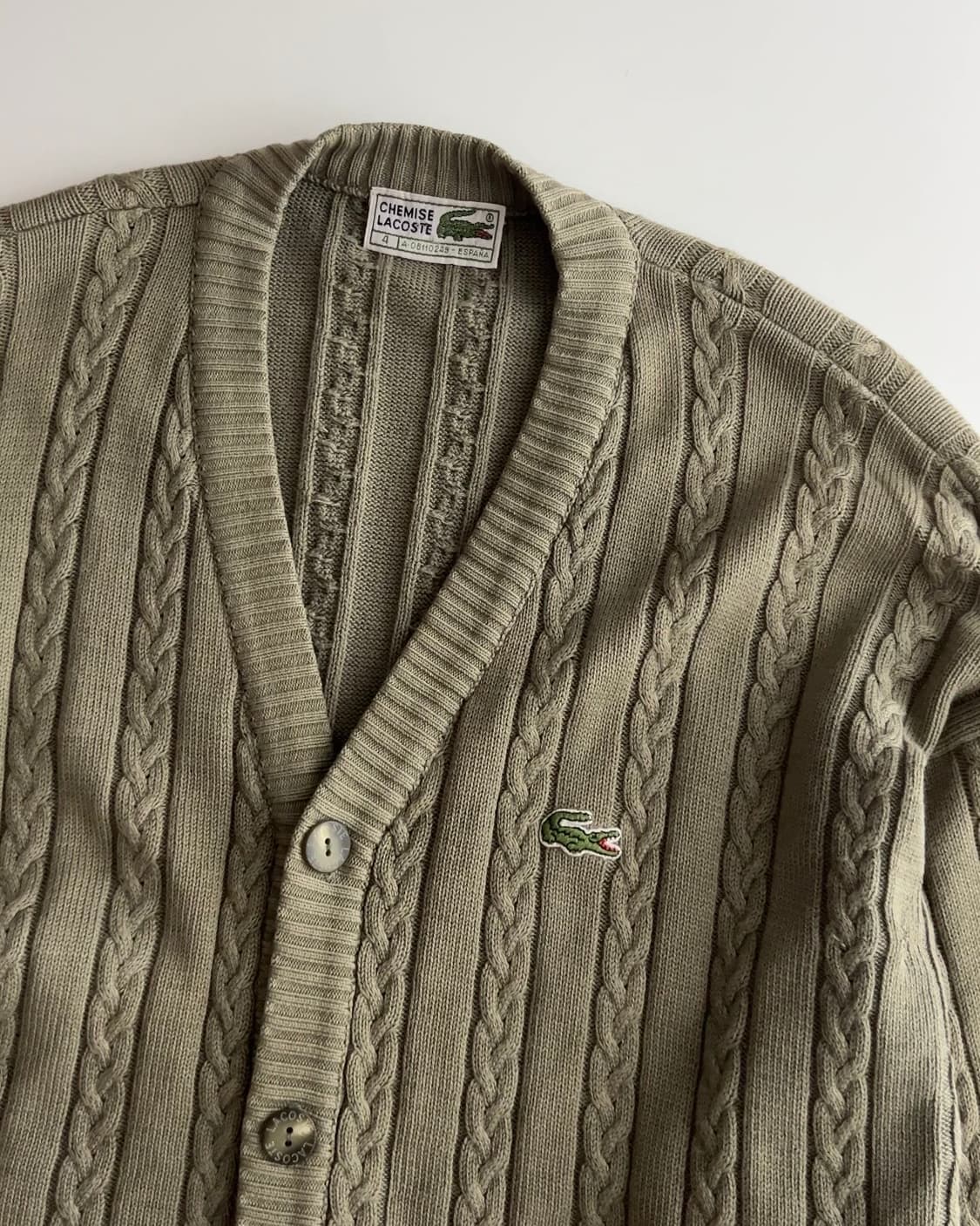 라코스테 꽈배기 니트 가디건 4 상품이미지4