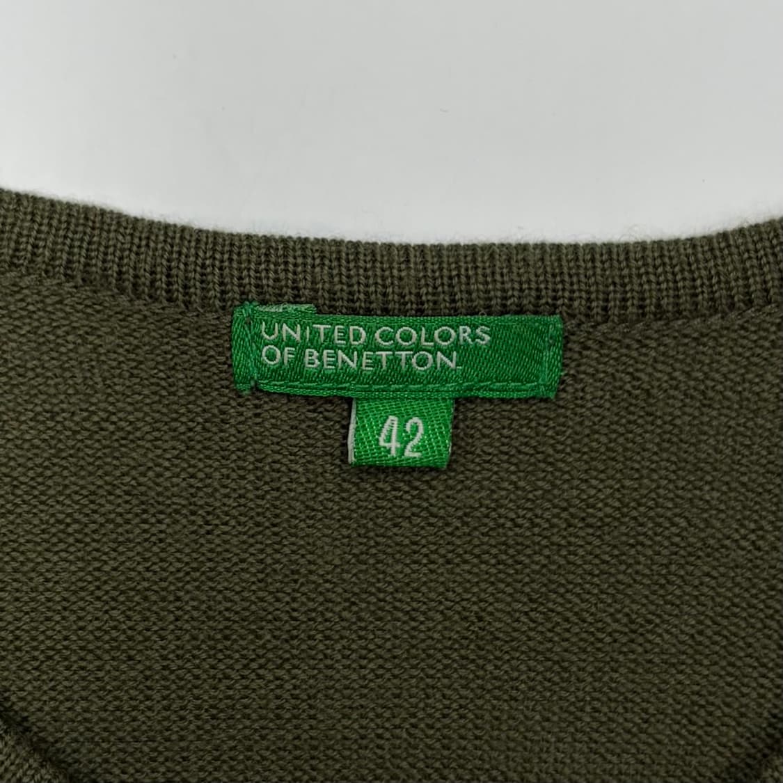 Benetton 베네통 올리브그린 가디건 42 상품이미지5