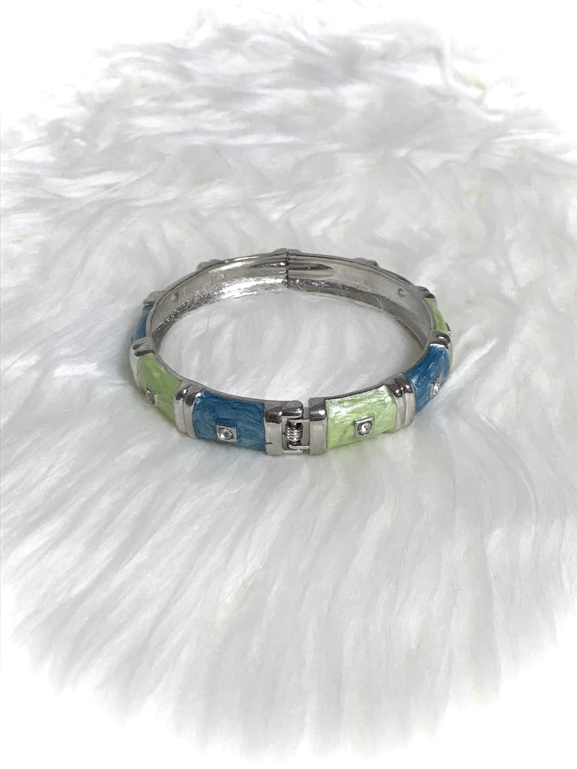 빈티지 페어리 오리엔탈 민트 그린 뱅글 팔찌 상품이미지2