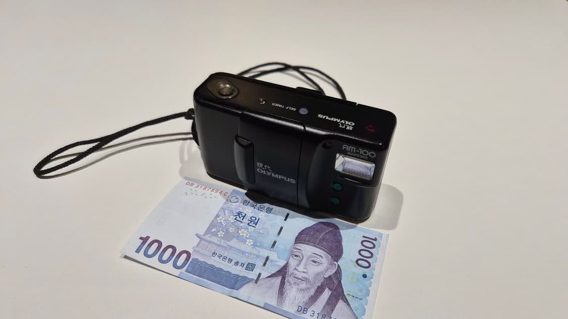 작례O 최강 똑딱이 3.5 단렌즈 올림푸스 am 100 필름카메라 빈티지 상품이미지1