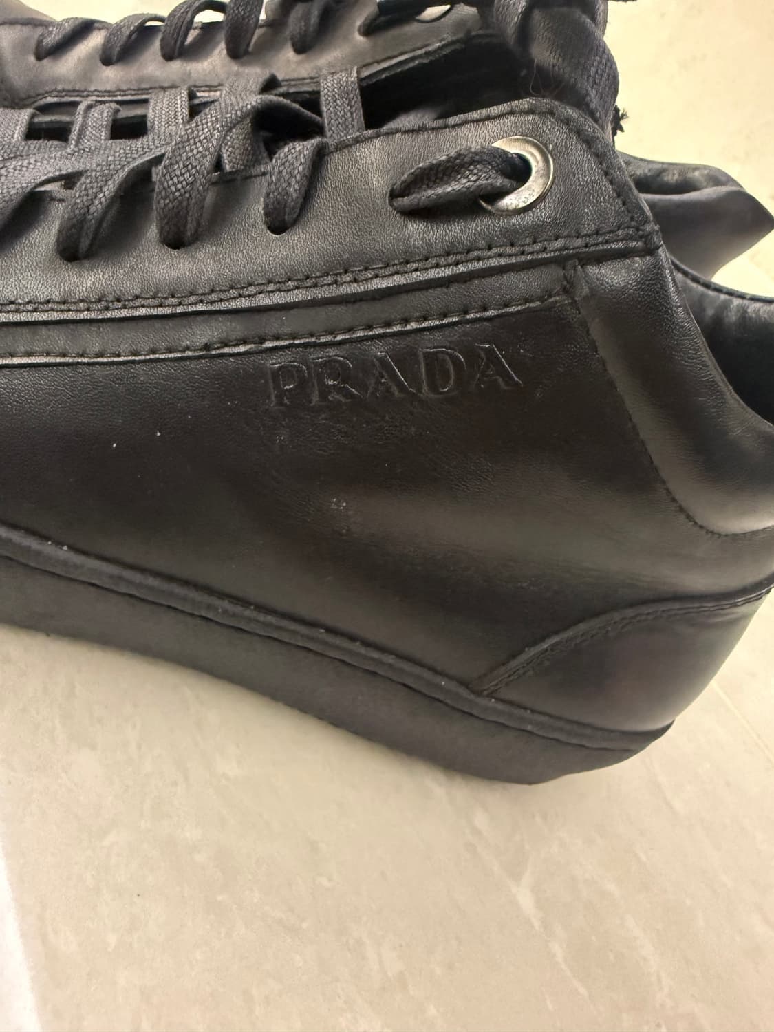 프라다 스포츠 레더 하이탑 스니커즈 상품이미지7