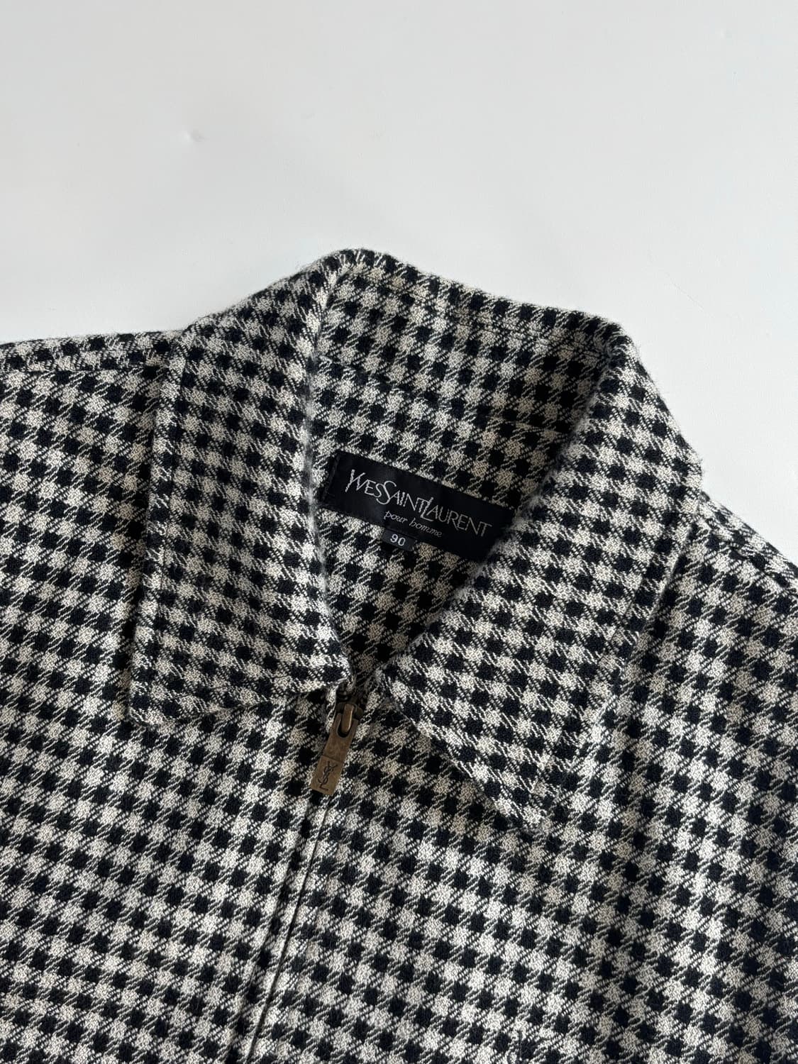 Ysl Pour Homme 입생로랑 자수 로고 체크 울 자켓 상품이미지6