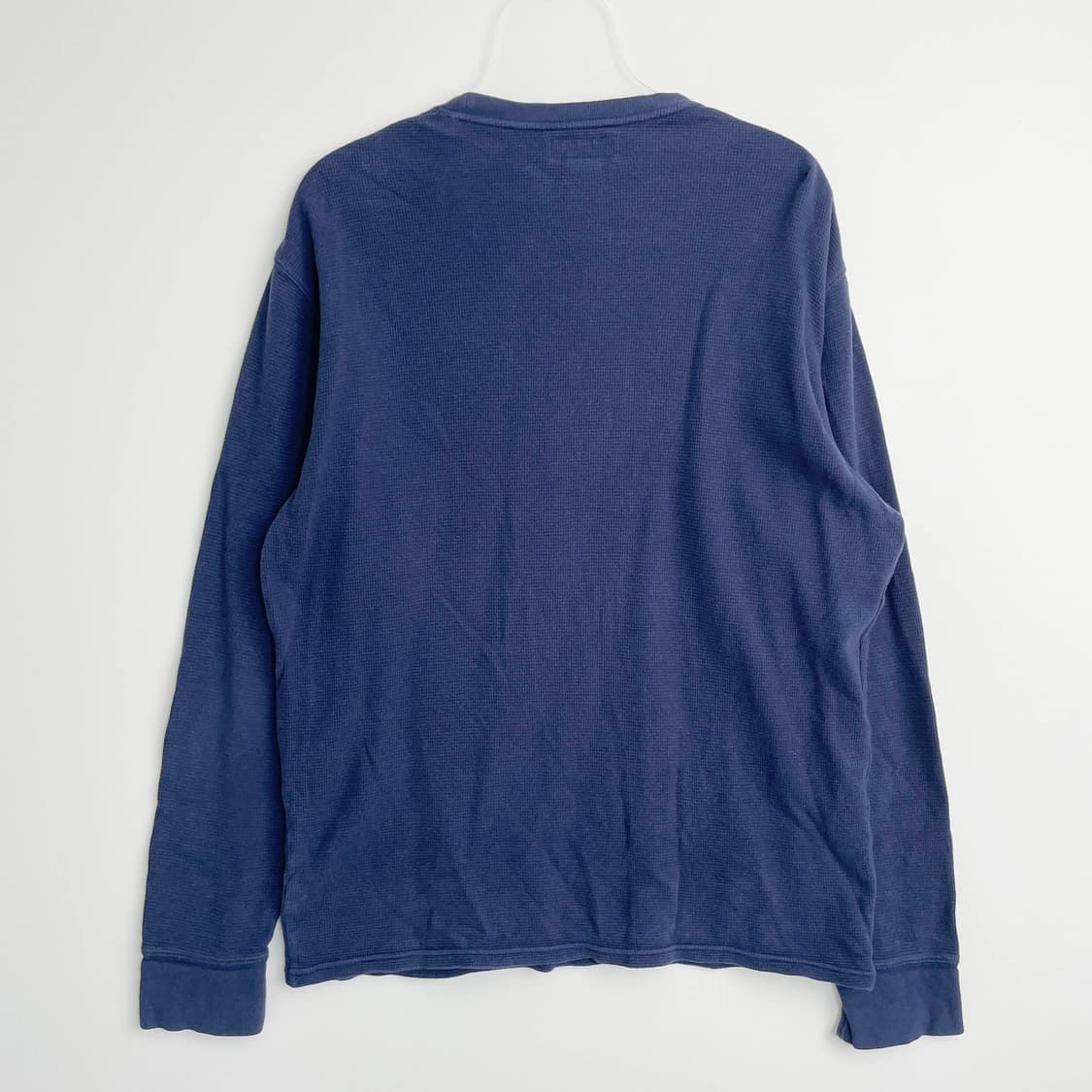 A2 폴로 랄프로렌 네이비 와플 코튼 롱슬리브 티셔츠 XL사이즈 상품이미지3
