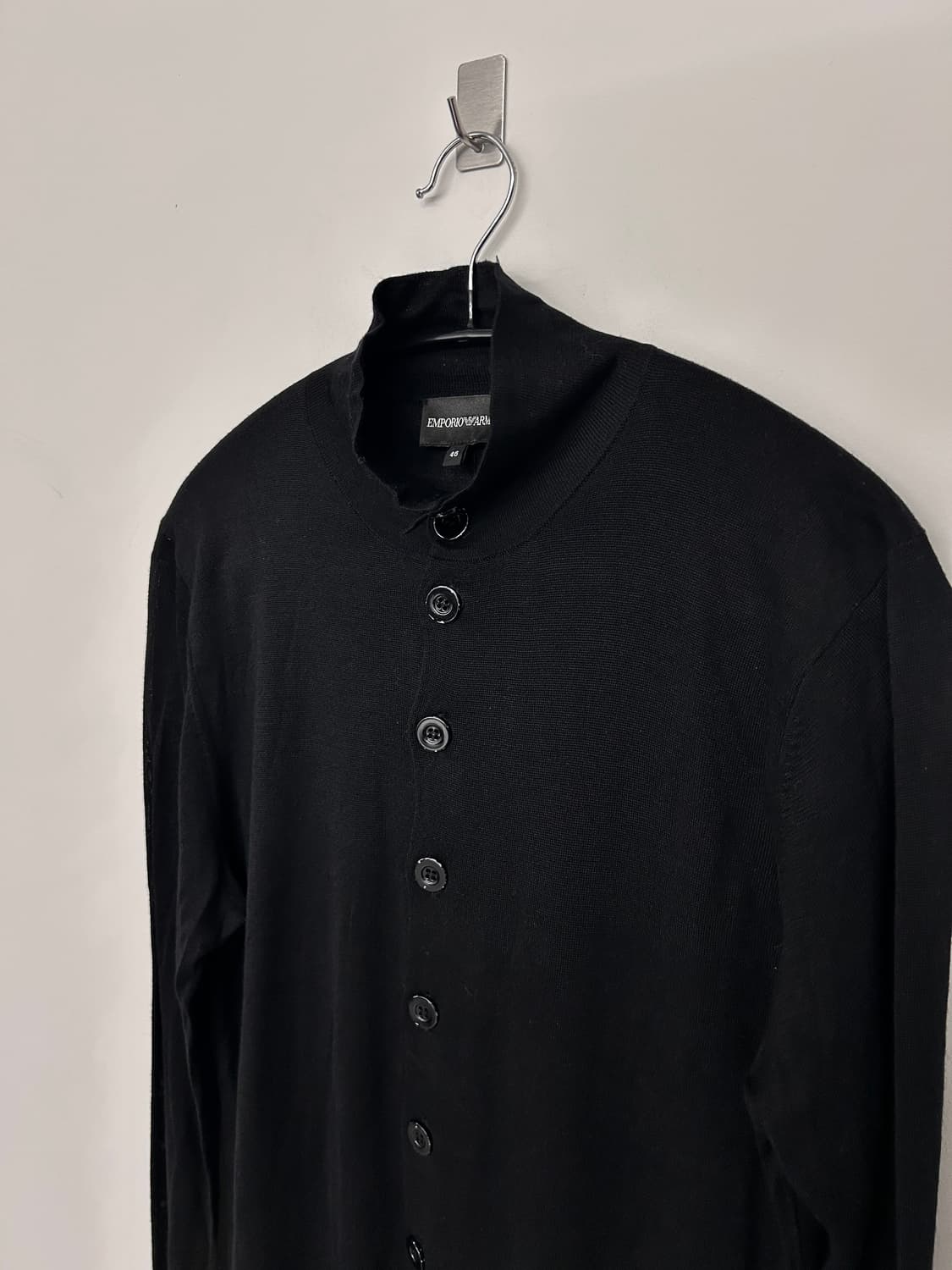 Emporio Armani 하이넥 블랙 셔츠 가디건 상품이미지5
