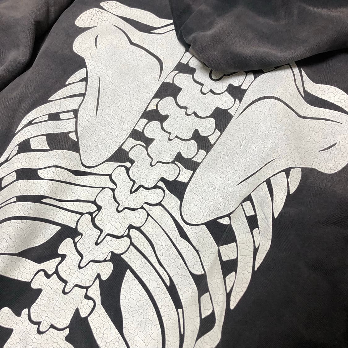 Locals Only 스켈레톤 후디 XL 썬 페이디드 블랙 상품이미지7