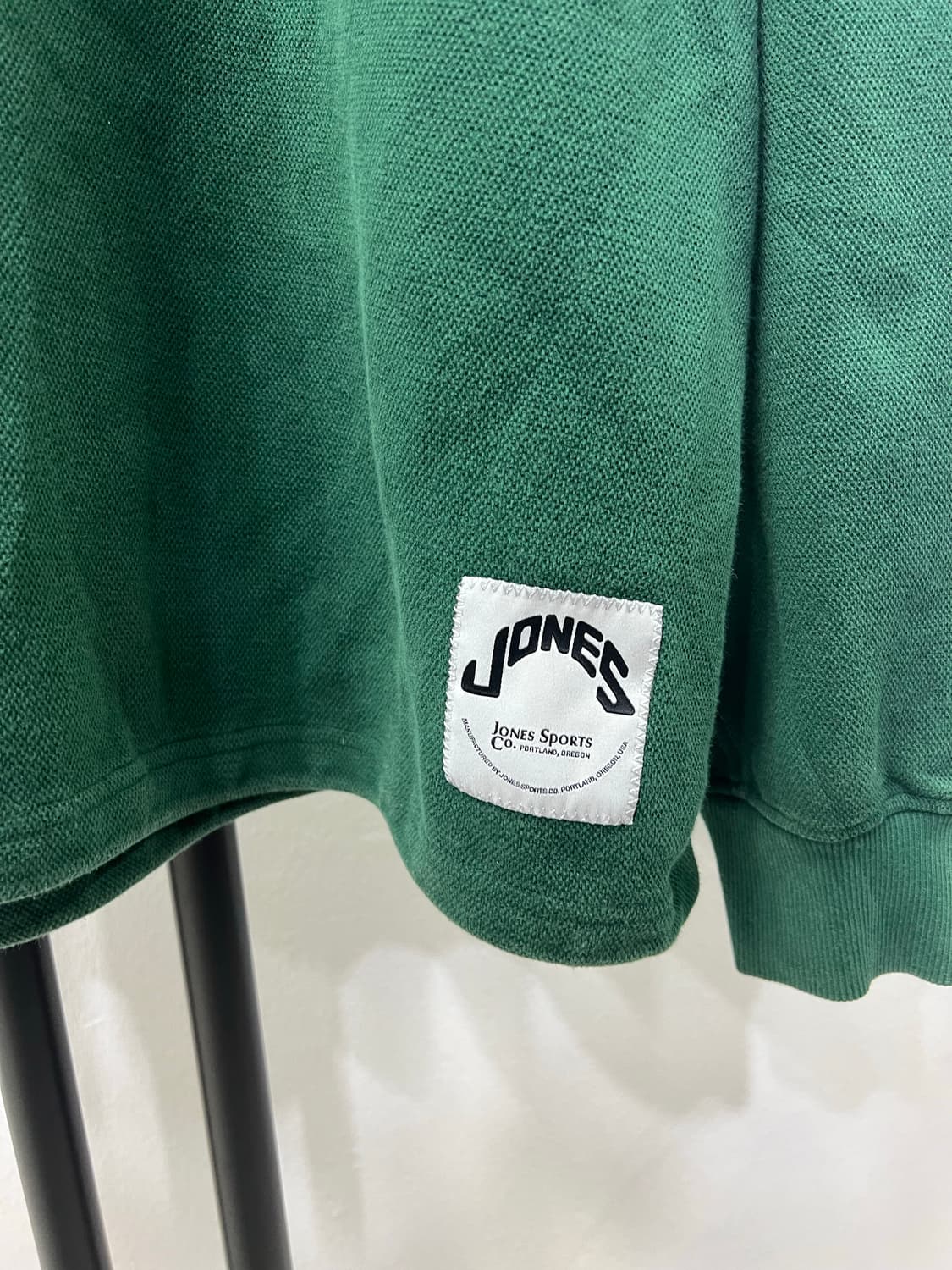 정품) 왁골프 x JONES 오버핏 녹색 럭비 카라티 4 상품이미지4