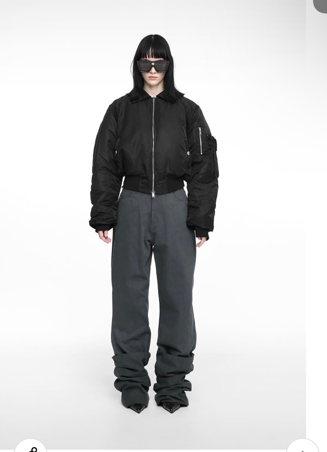 나체 크롭 봄버자켓 상품이미지2