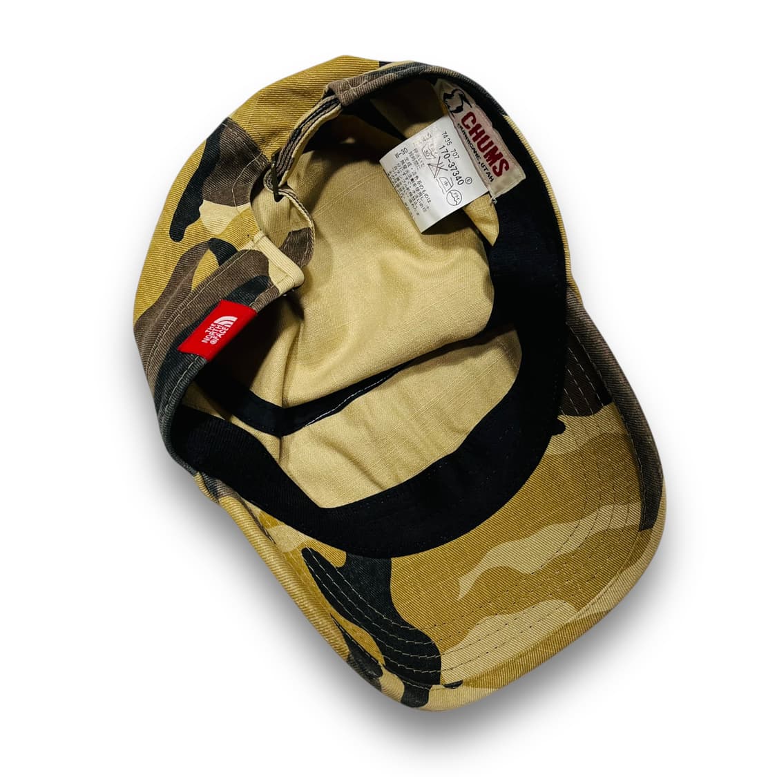 첨스 x 노스페이스 카모플라쥬 패턴 빈티지 군모 볼캡 상품이미지5