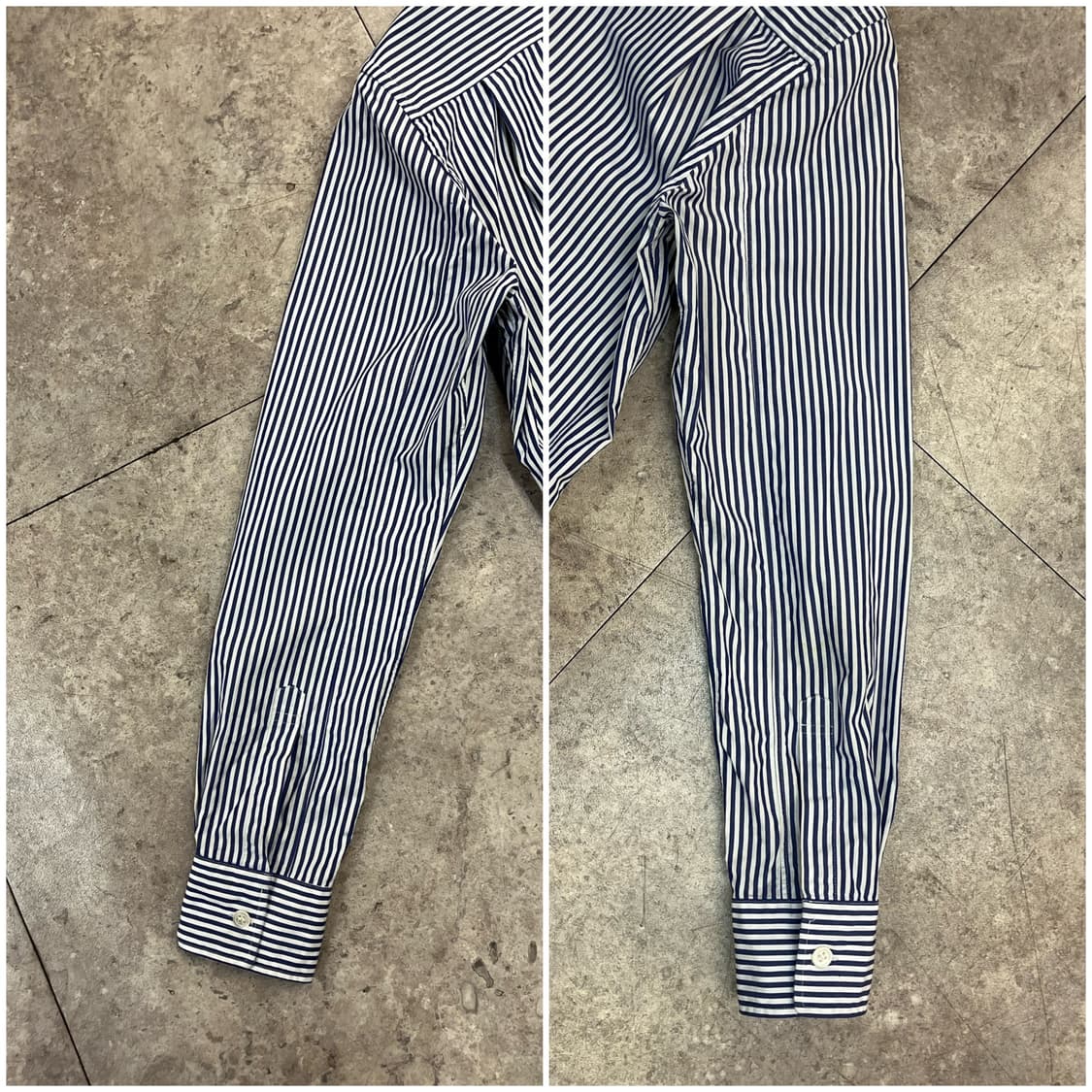 꼼데가르송 스트라이프 셔츠 네이비 S #csz2728  상품이미지8