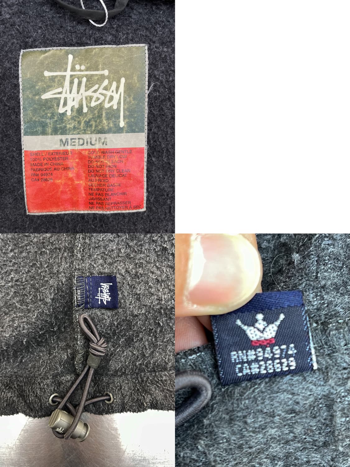 스투시 2000s 스탁 로고 후드 플리스 자켓 상품이미지9