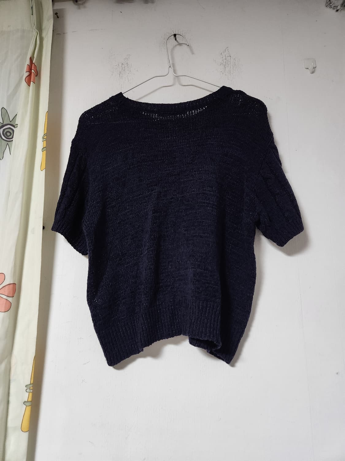 귀여운  반팔 니트 네이비 F(~66) 상품이미지2