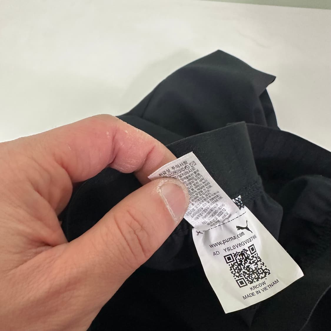 95 M 푸마 블랙 레귤러핏 스카치로고 바막 경량트레이닝팬츠 상품이미지5