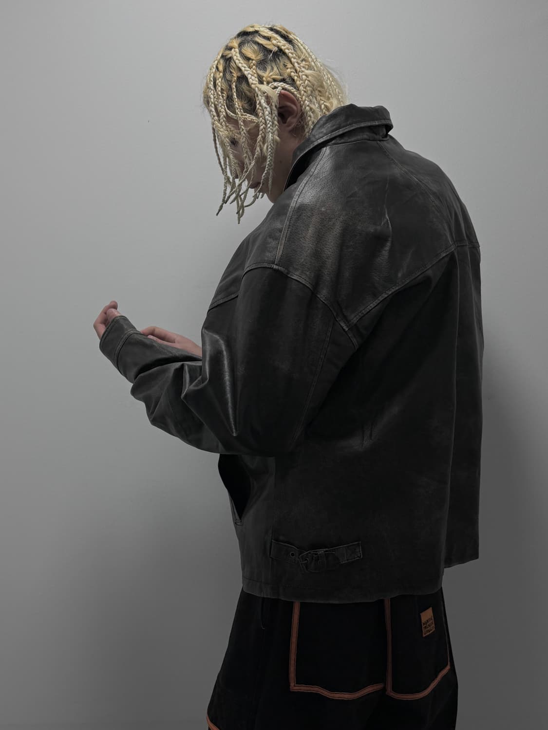 VTG FADE WASH LEATHER JACKET 상품이미지1