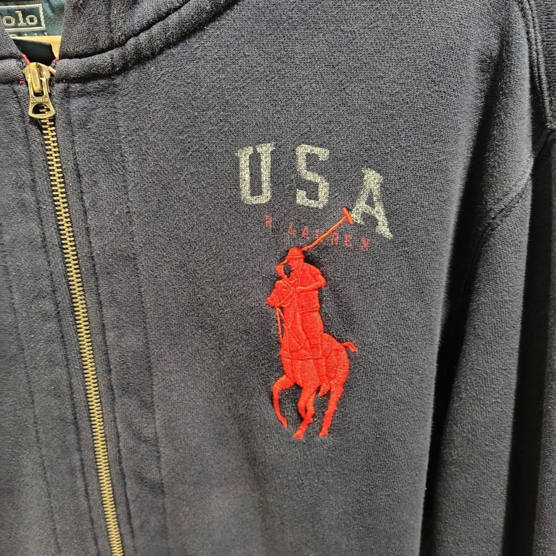 폴로 랄프로렌 빅 포니 USA 후드집업 네이비 2XL 상품이미지2