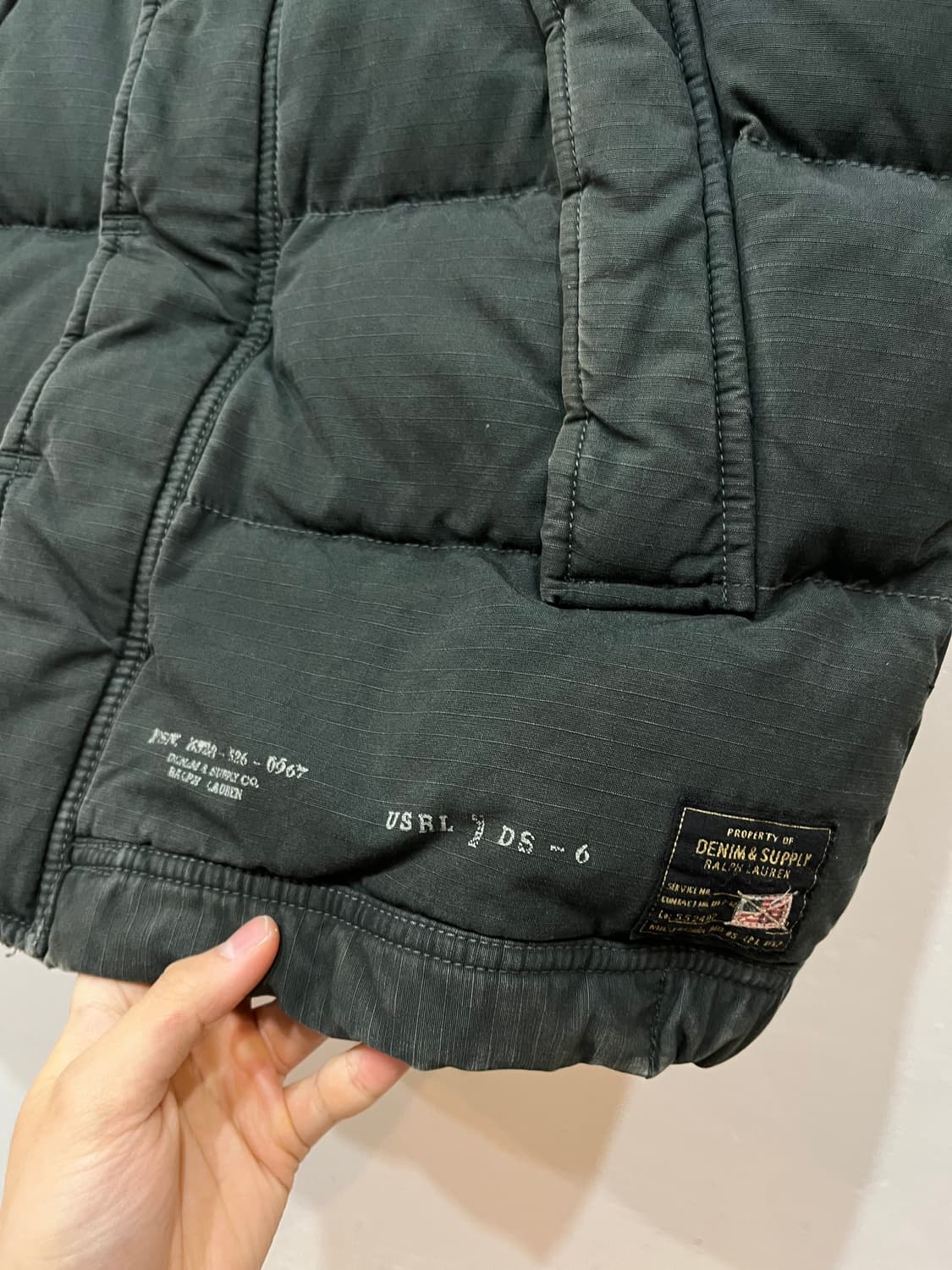 폴로 데님앤서플라이 전차병 탱커 다운 페이드 패딩 베스트 상품이미지3