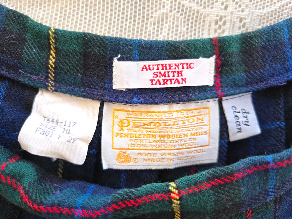 70s 펜들턴 스미스 타탄 체크 주름 스커트 (made in usa) 상품이미지6