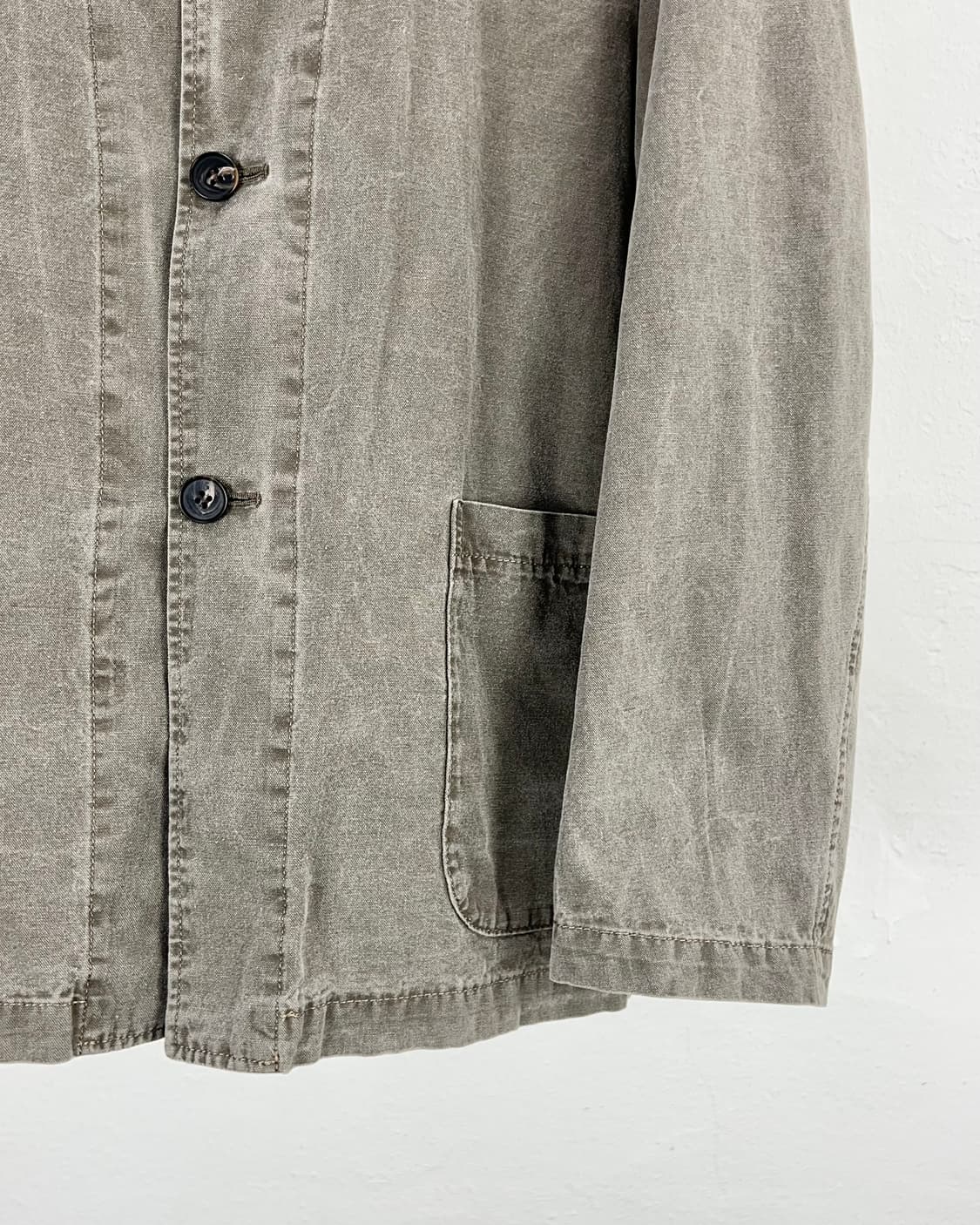 요지야마모토 aar 차콜 스톤 워시 테일러드 라인 워크 자켓 상품이미지5