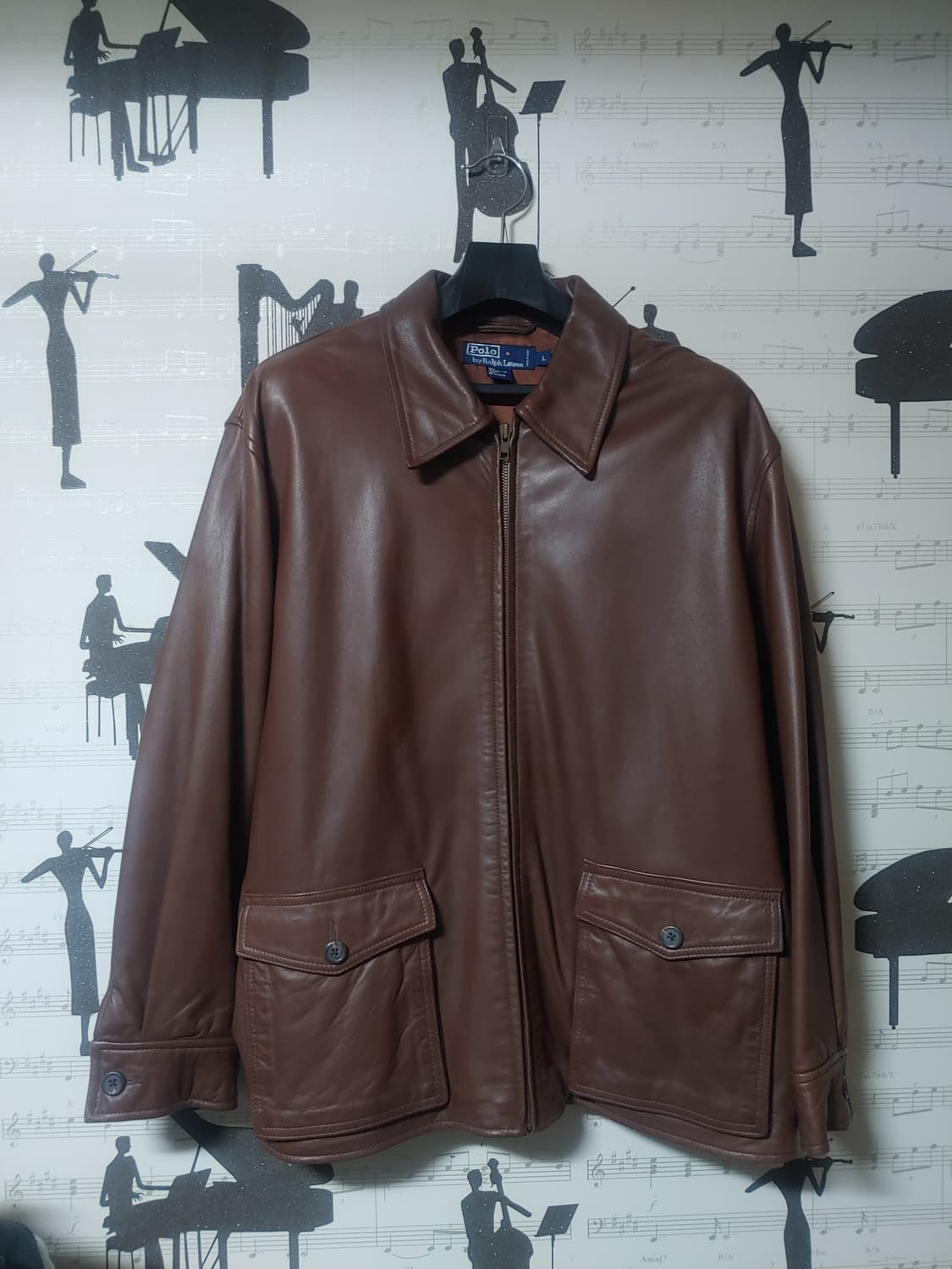 Polo Ralph Lauren] 폴로 가죽자켓 브라운 L(105) 상품이미지1