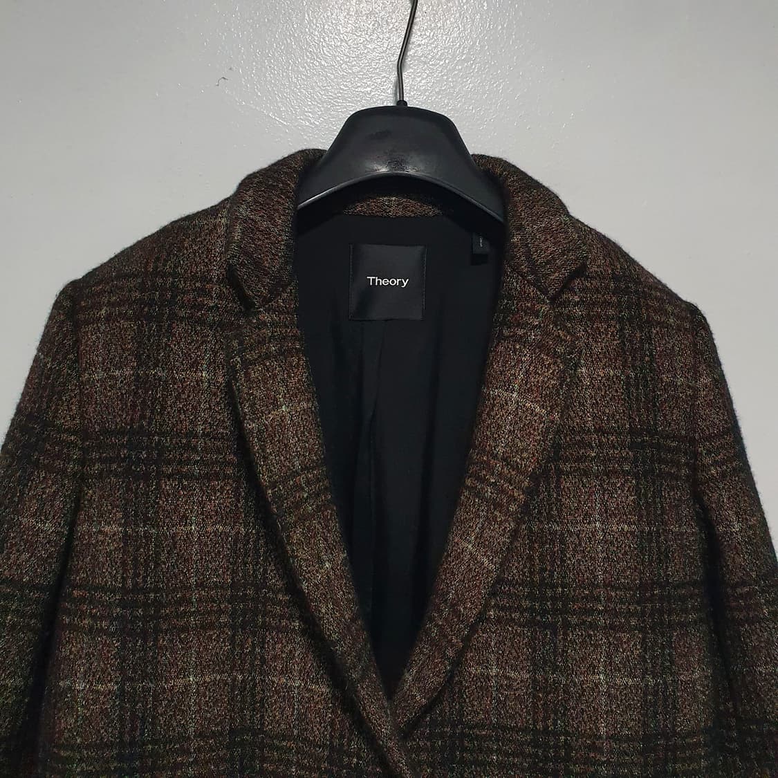 Theory 띠어리 울 플레이드 에센셜 체크 코트 한혜진 상품이미지3