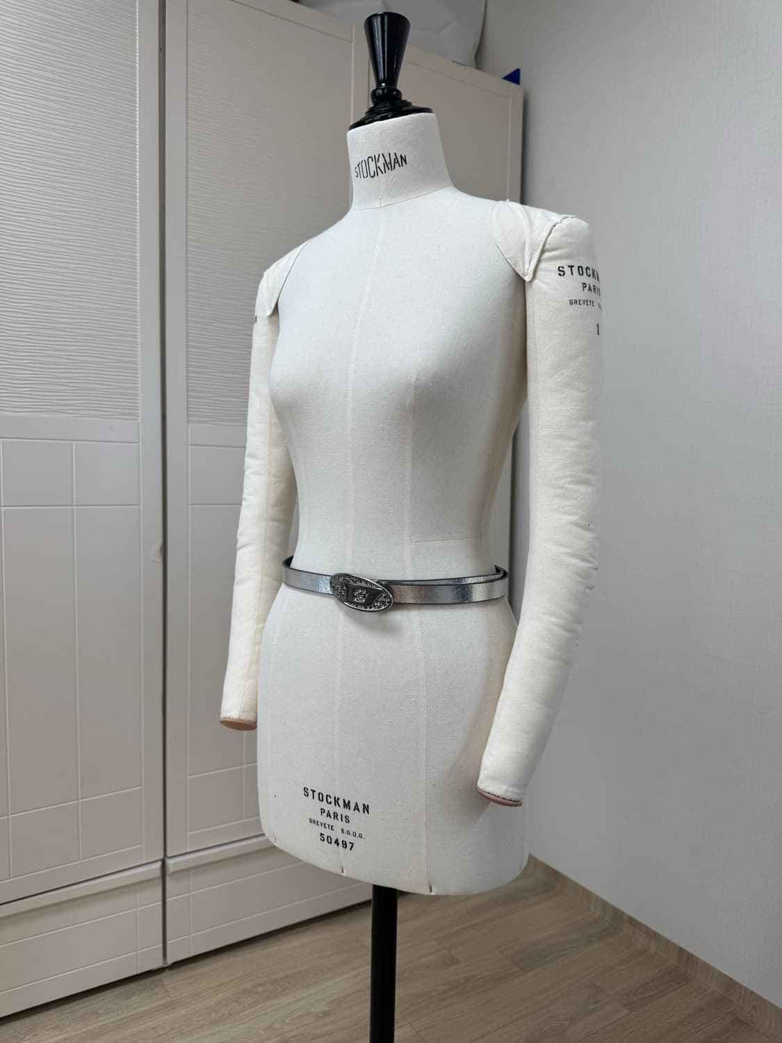 Diesel 디젤 큐빅버클 실버 벨트 상품이미지7