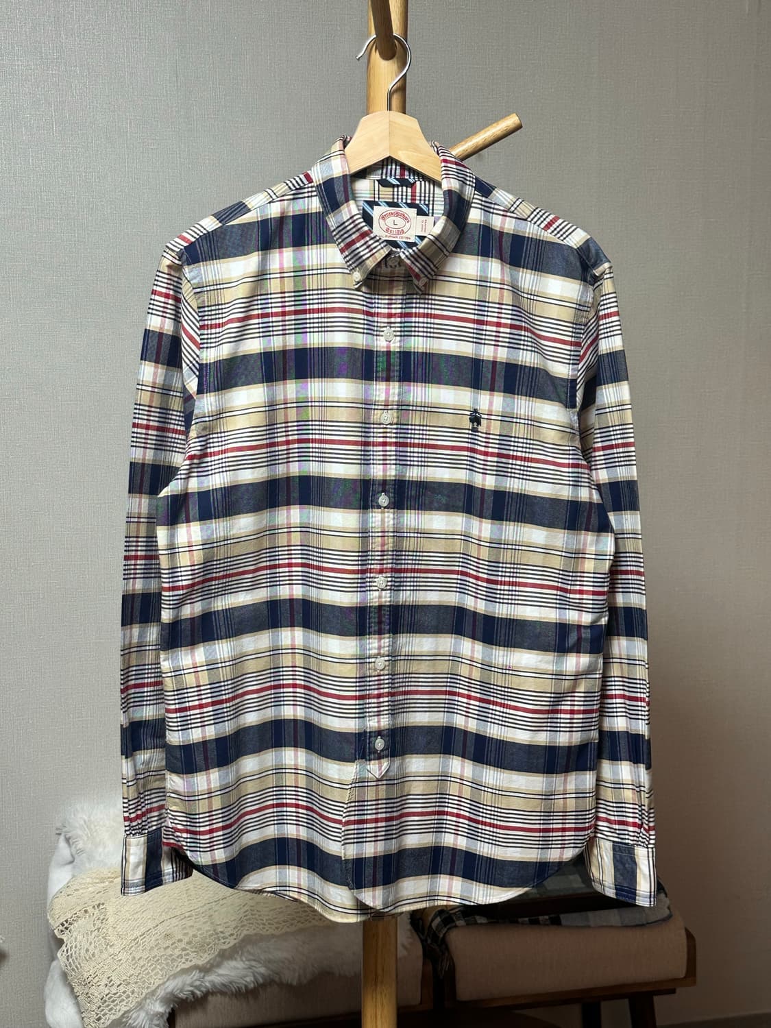 미착용) 브룩스브라더스 아메리칸 타터솔체크셔츠/L/100-105  상품이미지1