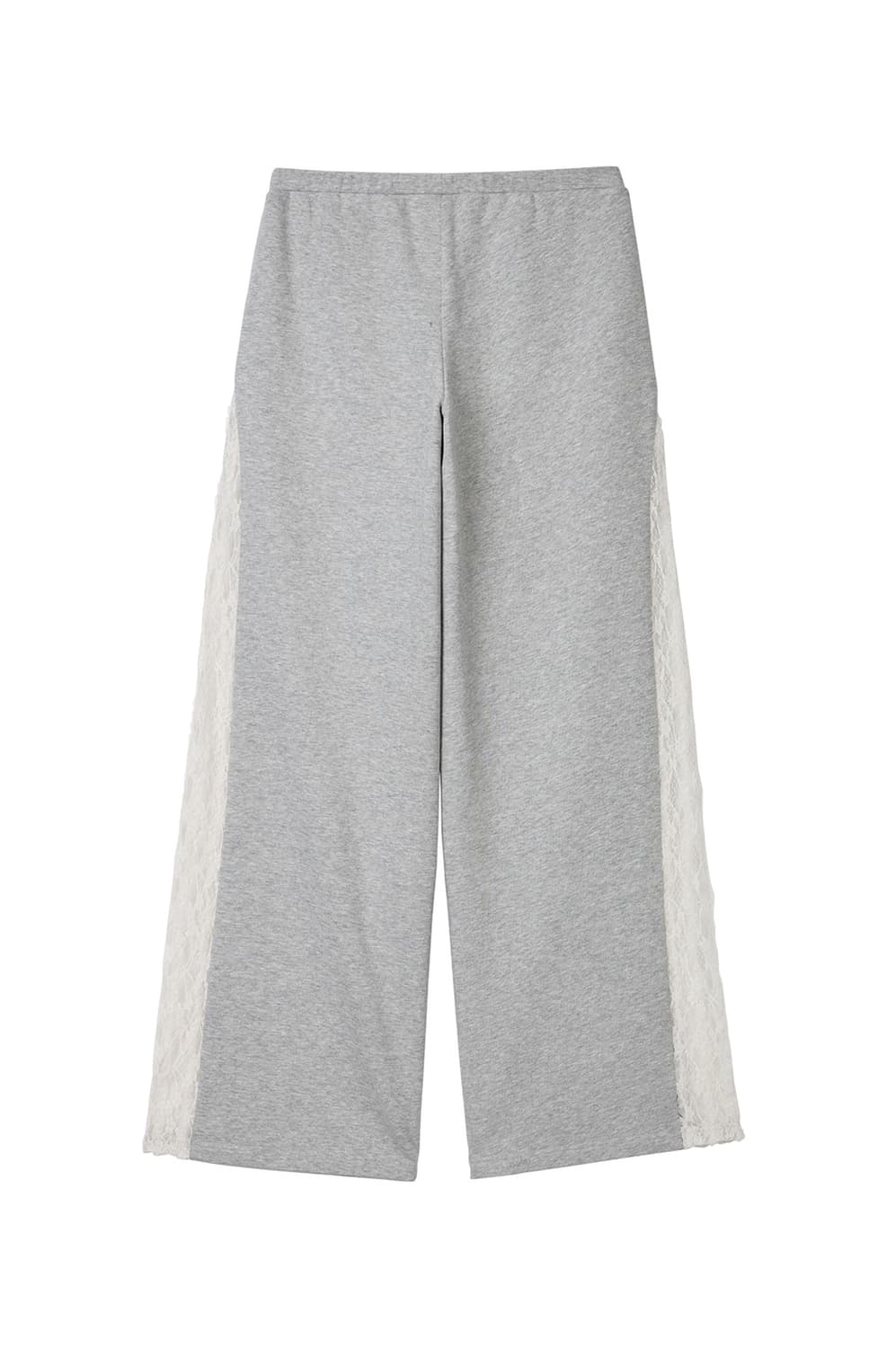 ERER Sheer Lace Panel Sweatpants Melange 상품이미지6