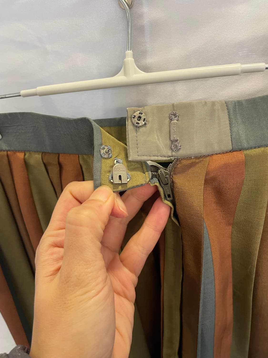 빈티지 플리츠 미디 스커트 상품이미지3