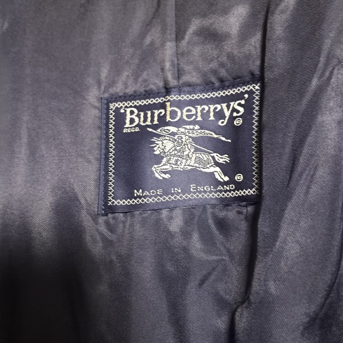 정품 버버리 네이비 트렌치 코트 52 Short약 105(모 라이너 상품이미지6