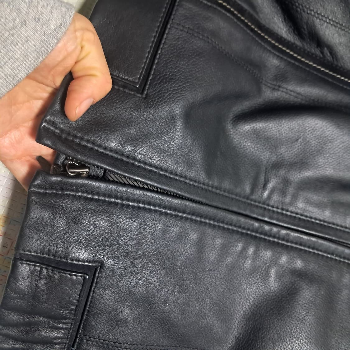 Rothschild 이태리 남성 양가죽 자켓 105(폴리충전재 있음) 상품이미지10